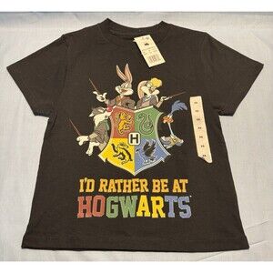 Warner Brothers ‎ "I’d rather be at Hogwarts" Kids T-shirt Size XS (4/5) New